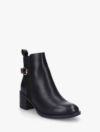 Bottines élastiquées unies - Noir - 2