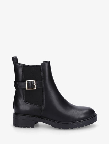 Bottines en simili unies - Noir - 5