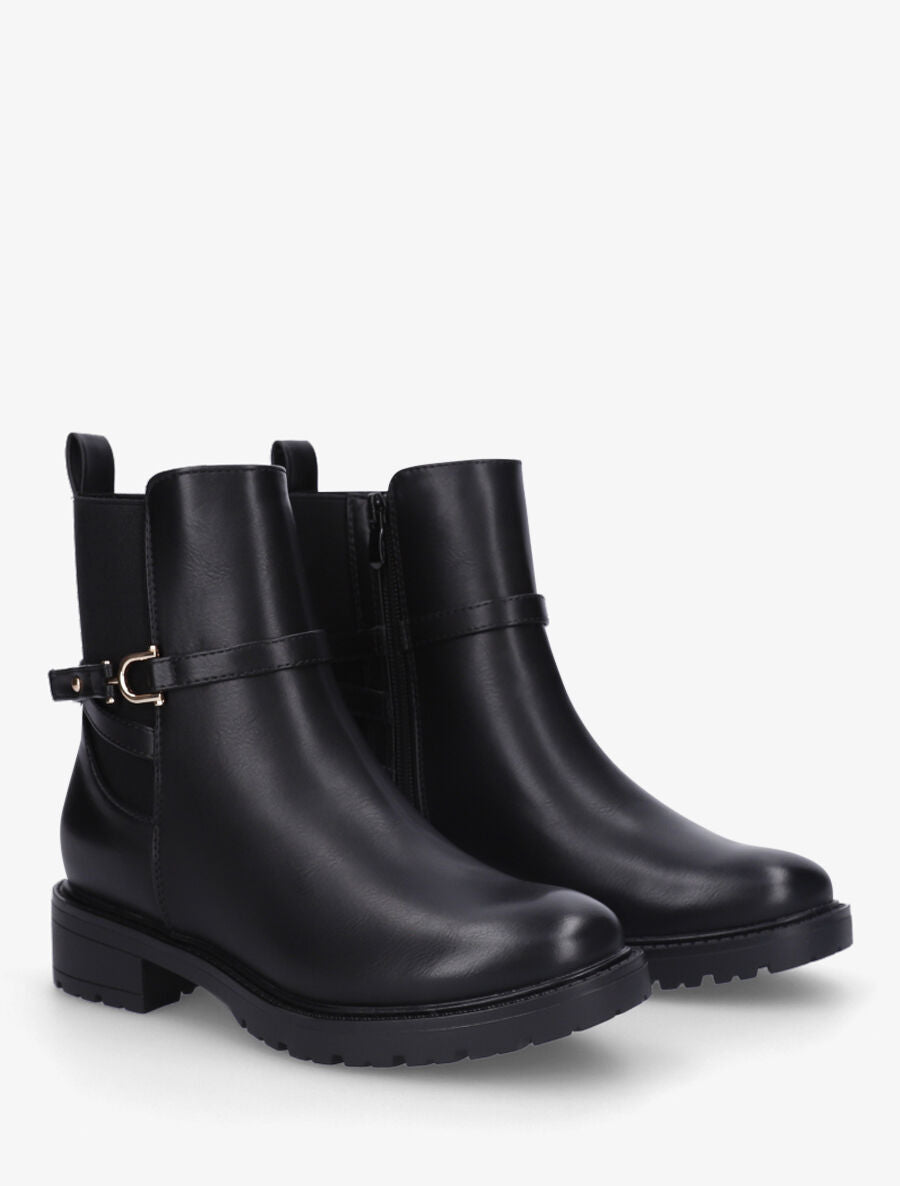 Bottines plates montantes - Noir - 4