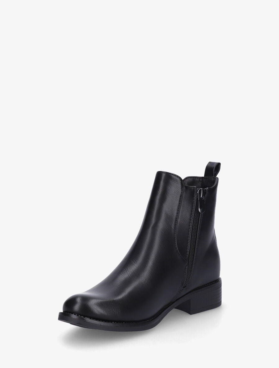 Bottines unies élastiquées - Noir - 3