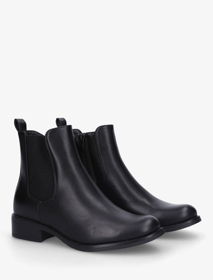 Bottines unies élastiquées - Noir - 4