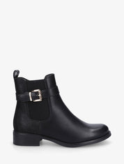 Bottines unies à contrefort pailleté - Noir - 1