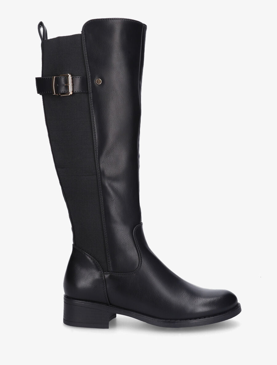 Bottes plates élastiquées à boucle - Noir - 5