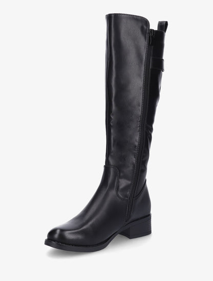 Bottes plates élastiquées à boucle - Noir - 3