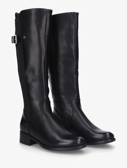 Bottes plates élastiquées à boucle - Noir - 4