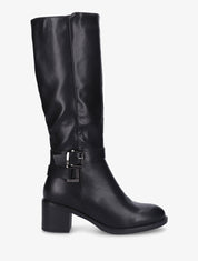 Bottes en simili à boucles décoratives - Noir - 1