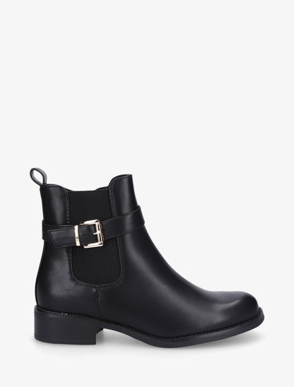 Bottines basiques en simili - Noir - 1