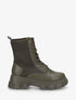 Bottines montantes à lacets style chaussettes - Kaki - 1