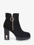 Bottines en simili à zip décoratif - Noir - 5
