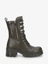 Boots montantes à lacets et zips - Kaki - 5