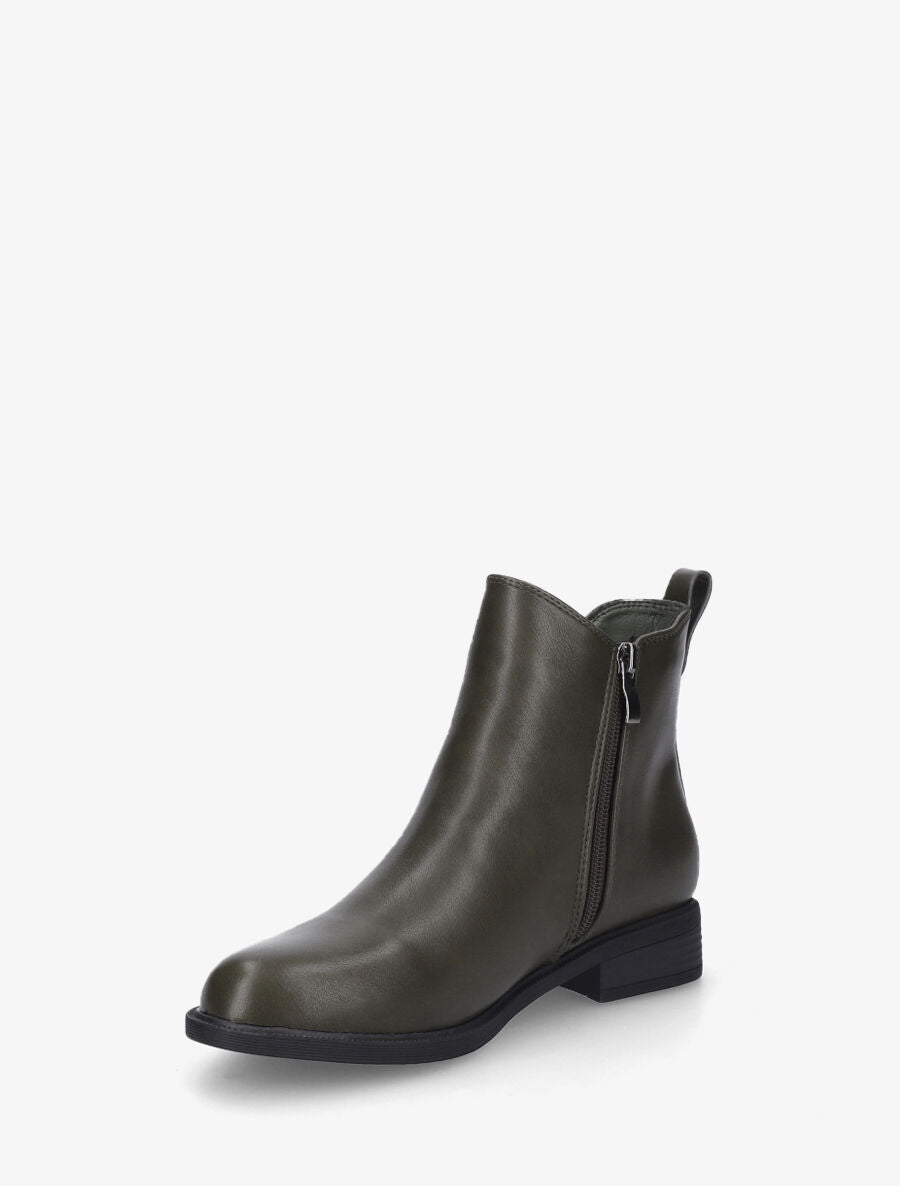 Bottines plates élastiquées - Kaki - 3