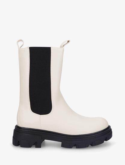 Bottines montantes élastiquées - Beige - 5