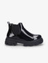 Chelsea boots vernies à semelles crantées - Noir - 5