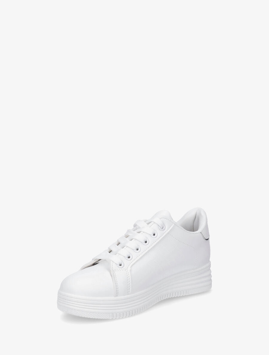 Sneakers à semelle texturée - Blanc - 3