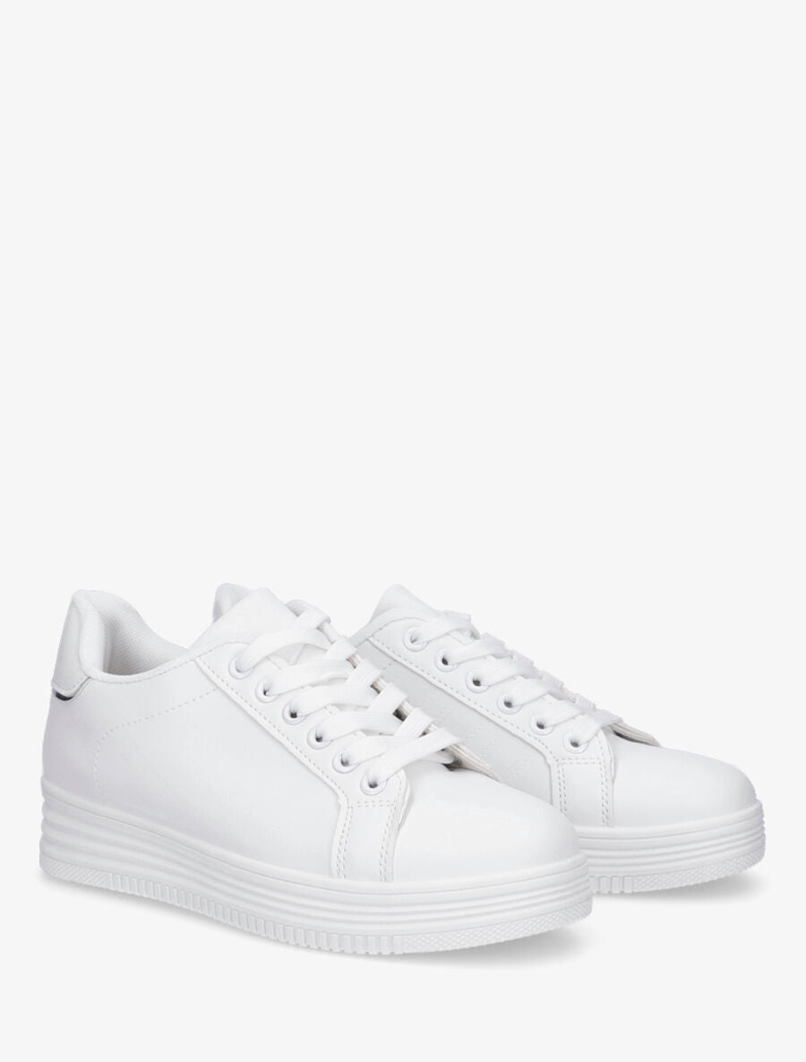 Sneakers à semelle texturée - Blanc - 4