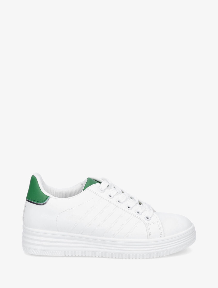 Sneakers à semelle texturée - Vert - 1