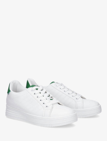 Sneakers à semelle texturée - Vert - 4