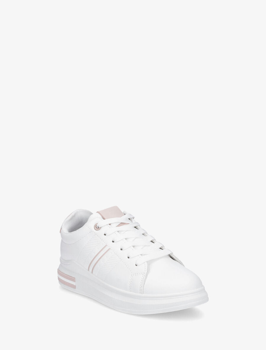 Sneakers à contrefort constratant - Rose - 2