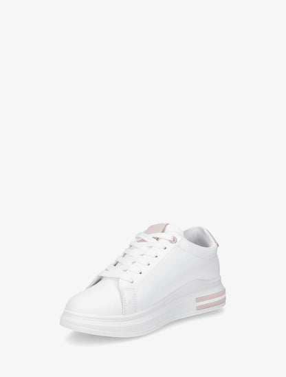 Sneakers à contrefort constratant - Rose - 3