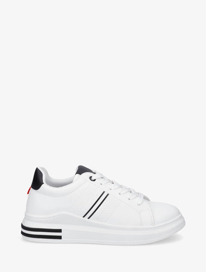 Sneakers à contrefort constratant - Blanc - 1