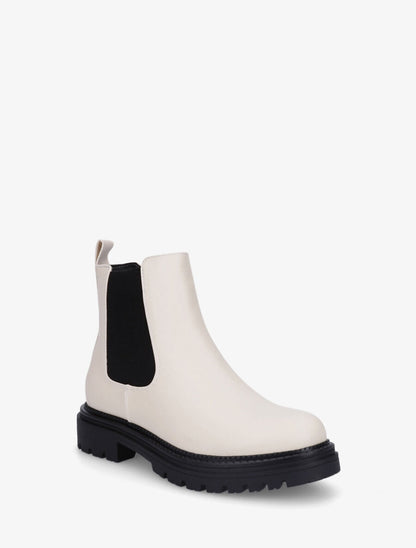 Low boots en simili - Beige - 2