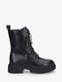 Bottines montantes à lacets strassés - Noir - 5