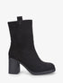 Bottines montantes hautes en suédine - Noir - 5