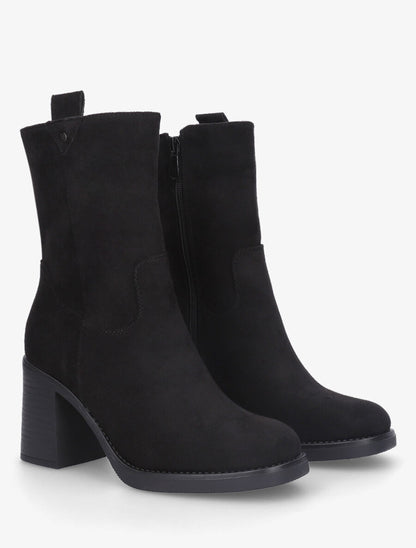 Bottines montantes hautes en suédine - Noir - 4