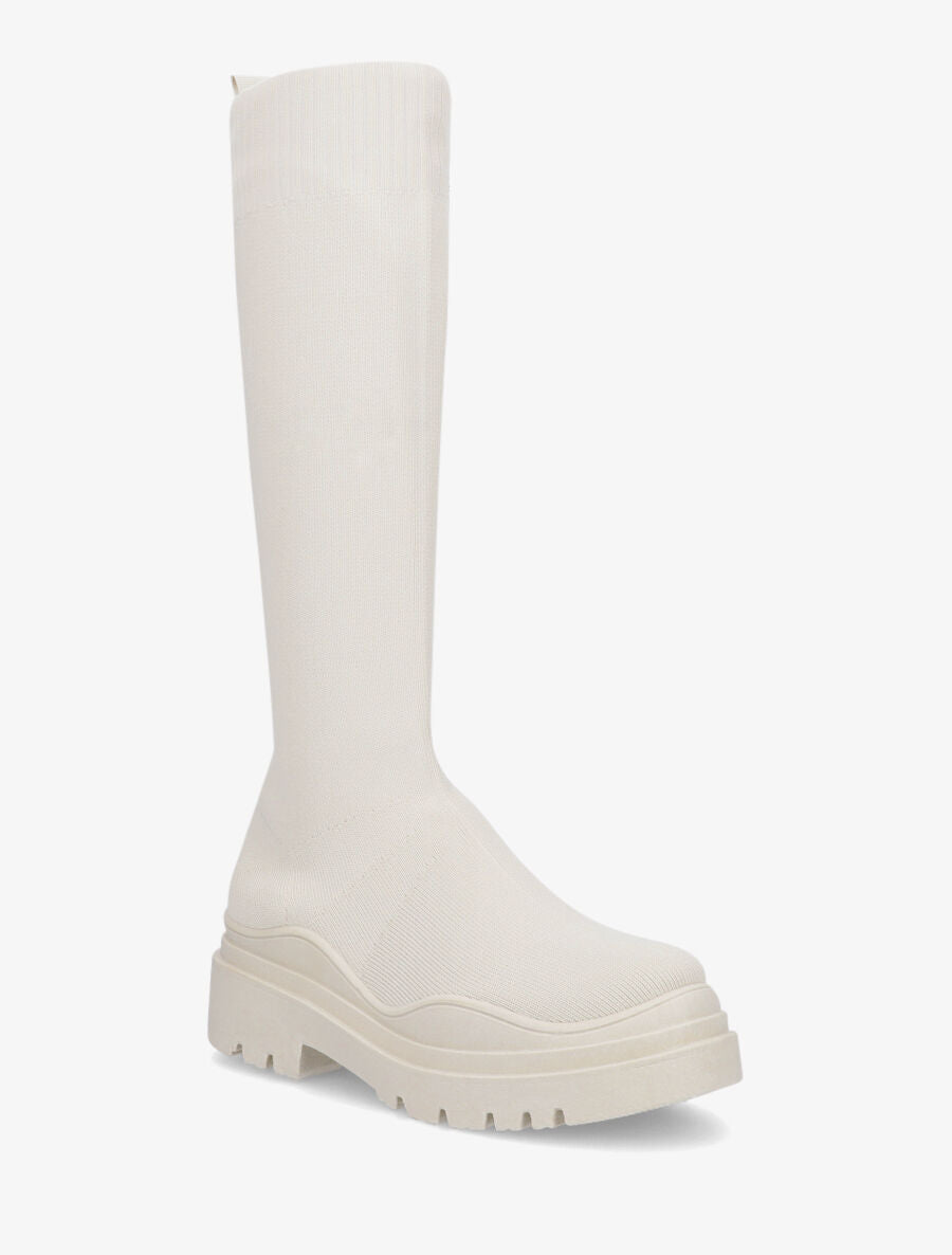 Bottes chaussettes plates - Beige - 2