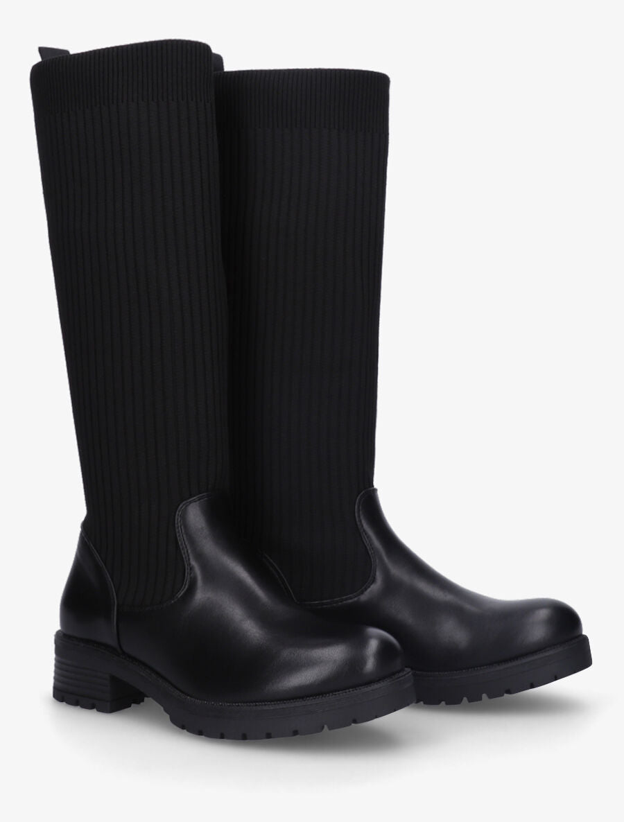 Bottes style chaussettes - Noir - 4