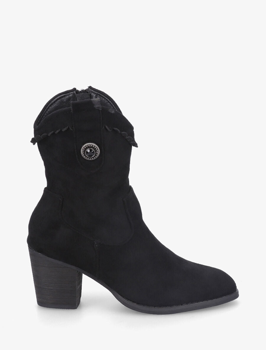 Bottines fantaisies à talon - Noir - 5