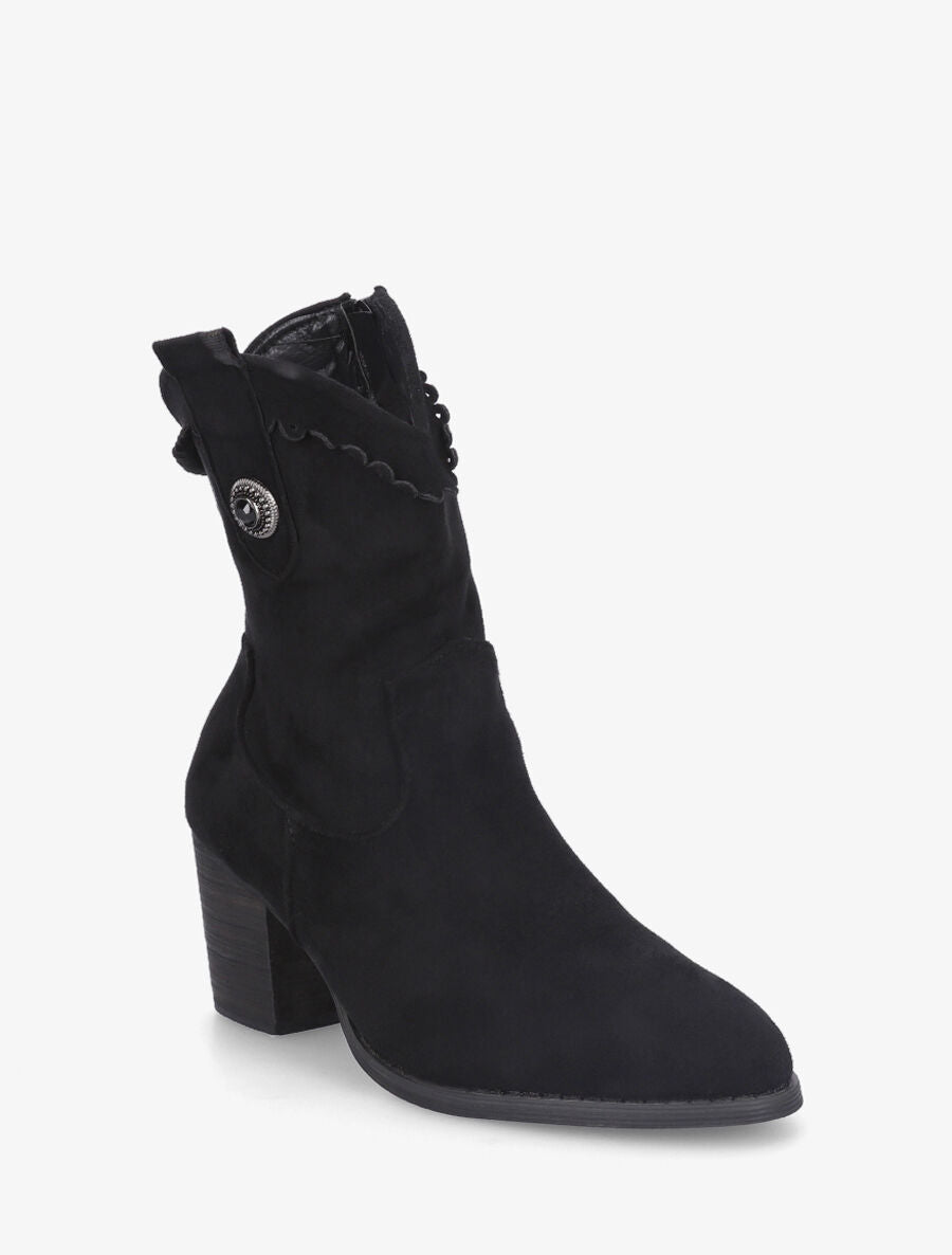 Bottines fantaisies à talon - Noir - 2