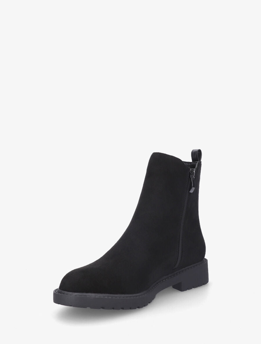 Bottines élastiquées en suédine - Noir - 3