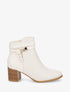 Bottines effet reptile à boucle - Beige - 1