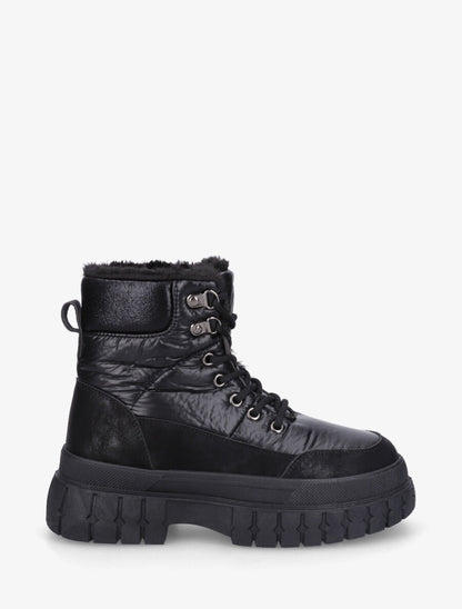 Bottines fourrés effet matelassé - Noir - 1