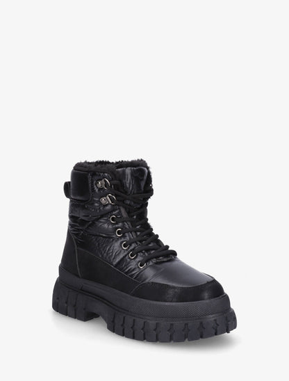 Bottines fourrés effet matelassé - Noir - 2