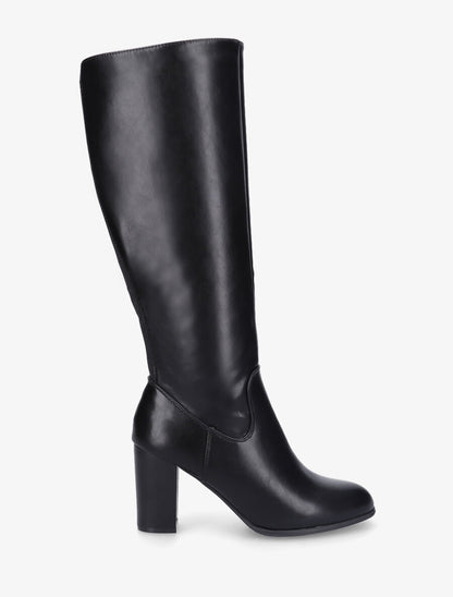Bottes en simili à talon - Noir - 1