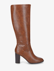 Bottes en simili à talon - Camel - 1