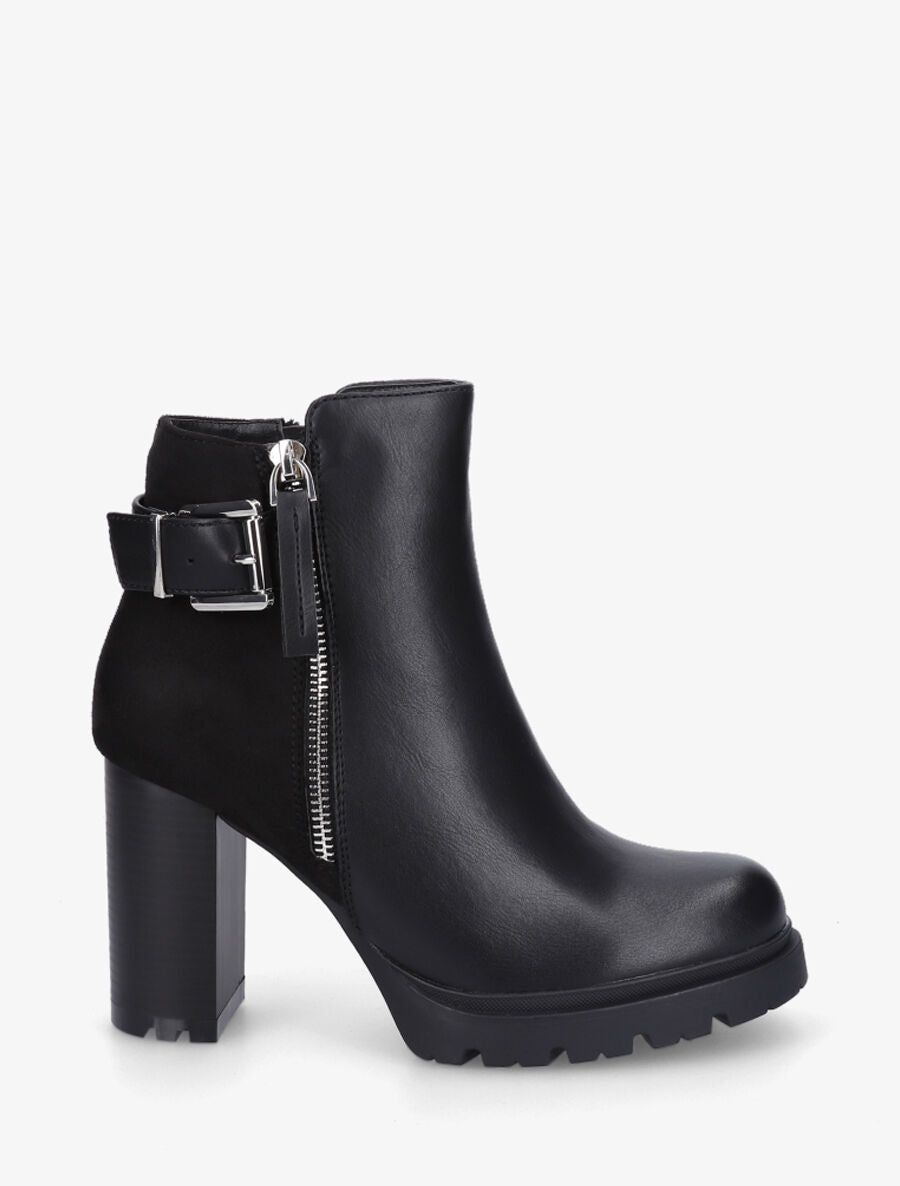 Bottines à talon haut et plateforme - Noir - 5
