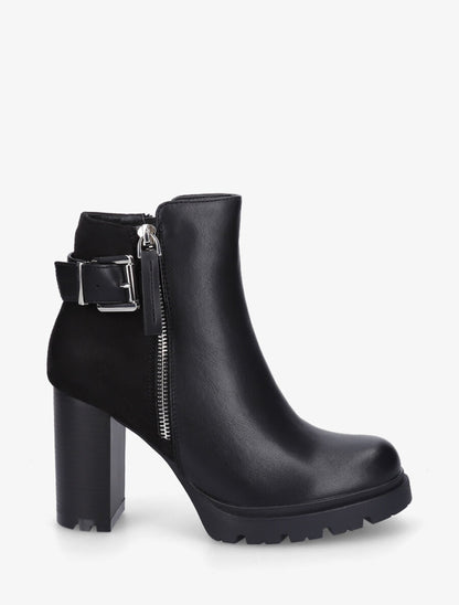 Bottines à talon haut et plateforme - Noir - 5