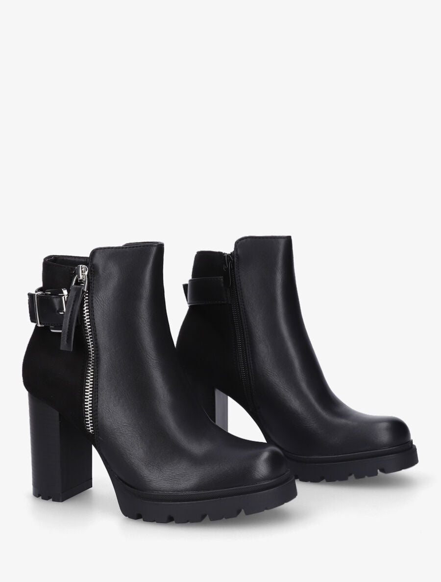 Bottines à talon haut et plateforme - Noir - 4