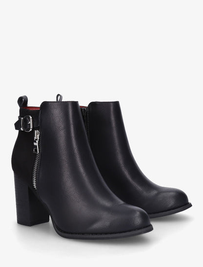 Bottines hautes bi-matière - Noir - 4