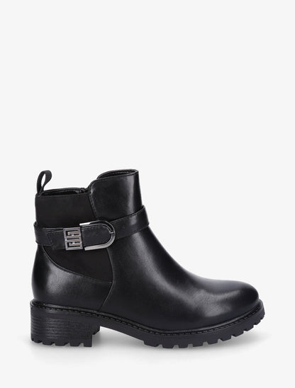Bottines plates à semelle crantée - Noir - 1