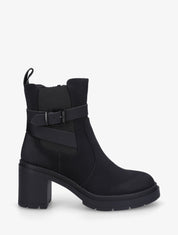 Bottines montantes en suédine - Noir - 5
