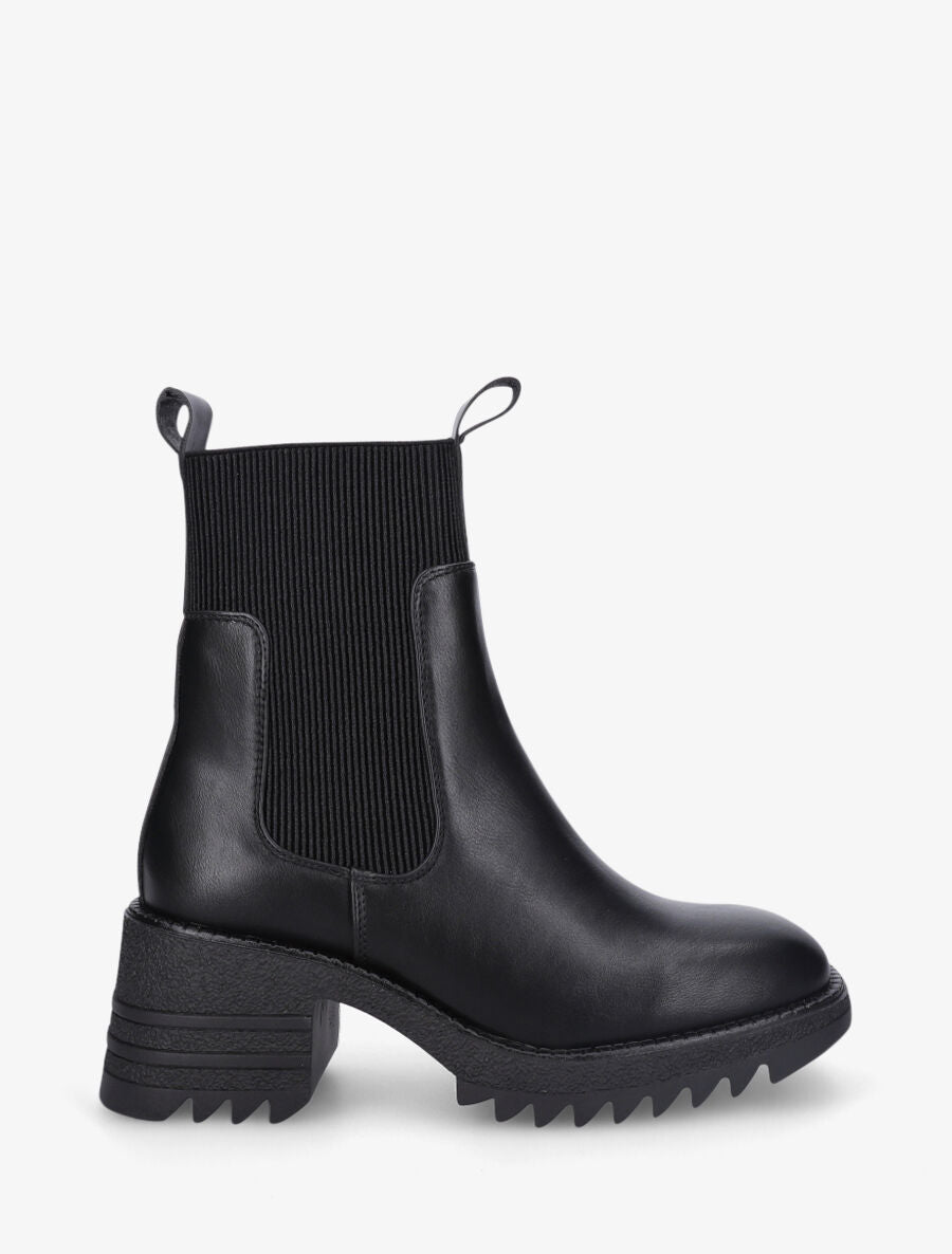 Bottines montantes à semelle crantée - Noir - 5