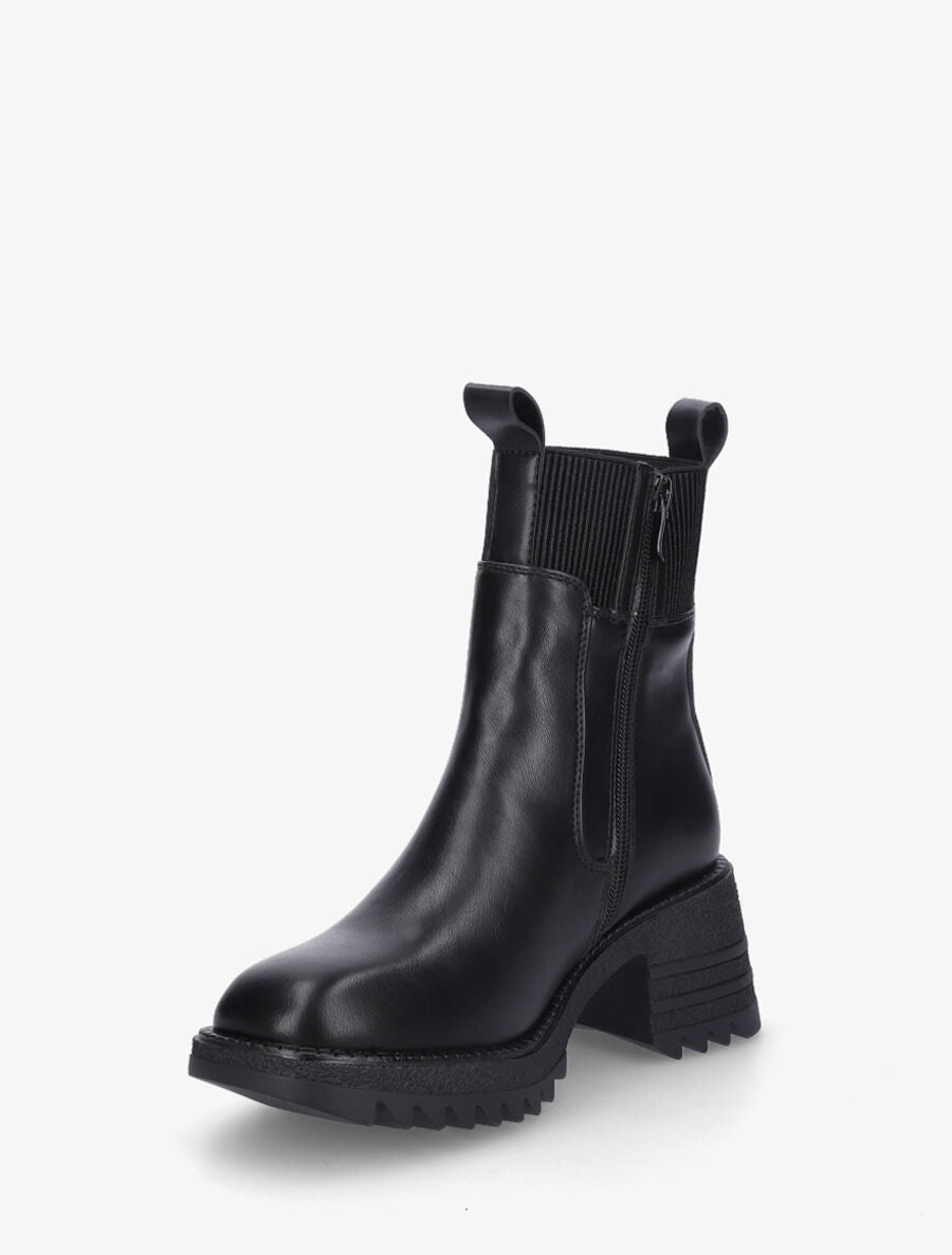 Bottines montantes à semelle crantée - Noir - 3