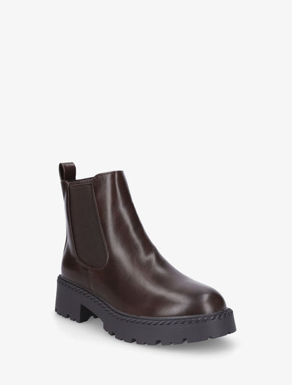 Bottines élastiquées à semelles crantées - Marron - 2