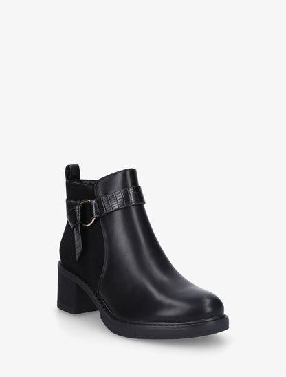 Bottines bi-matière à boucle - Noir - 3