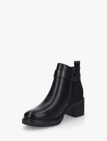 Bottines bi-matière à boucle - Noir - 4
