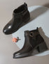Bottines bi-matière à boucle - Noir - 1